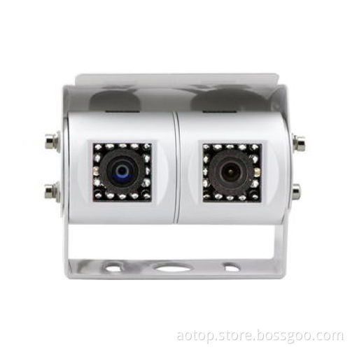 High-resolution Car Rear-view Dual Cameras with Sharp CCD, Wide Lens, Night Vision for Buses, Truck
